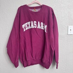 Vintage Steve & Barry’s Texas A&M Aggies Magenta Spell Out Sweatshirt Size XL